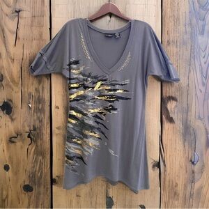 EUC animal printed tunic